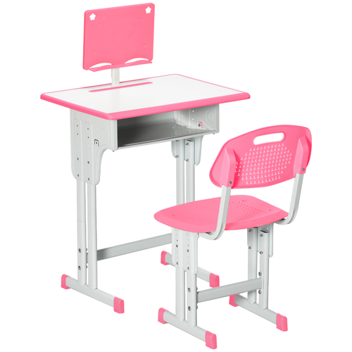 Kids Desk and Chair Set w/ Drawer, Book Stand