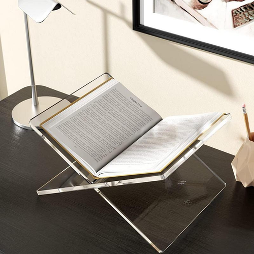 Acrylic Book Holder Home Display Stand For Cookbook Recipe Menu Magazines Storybook Rack